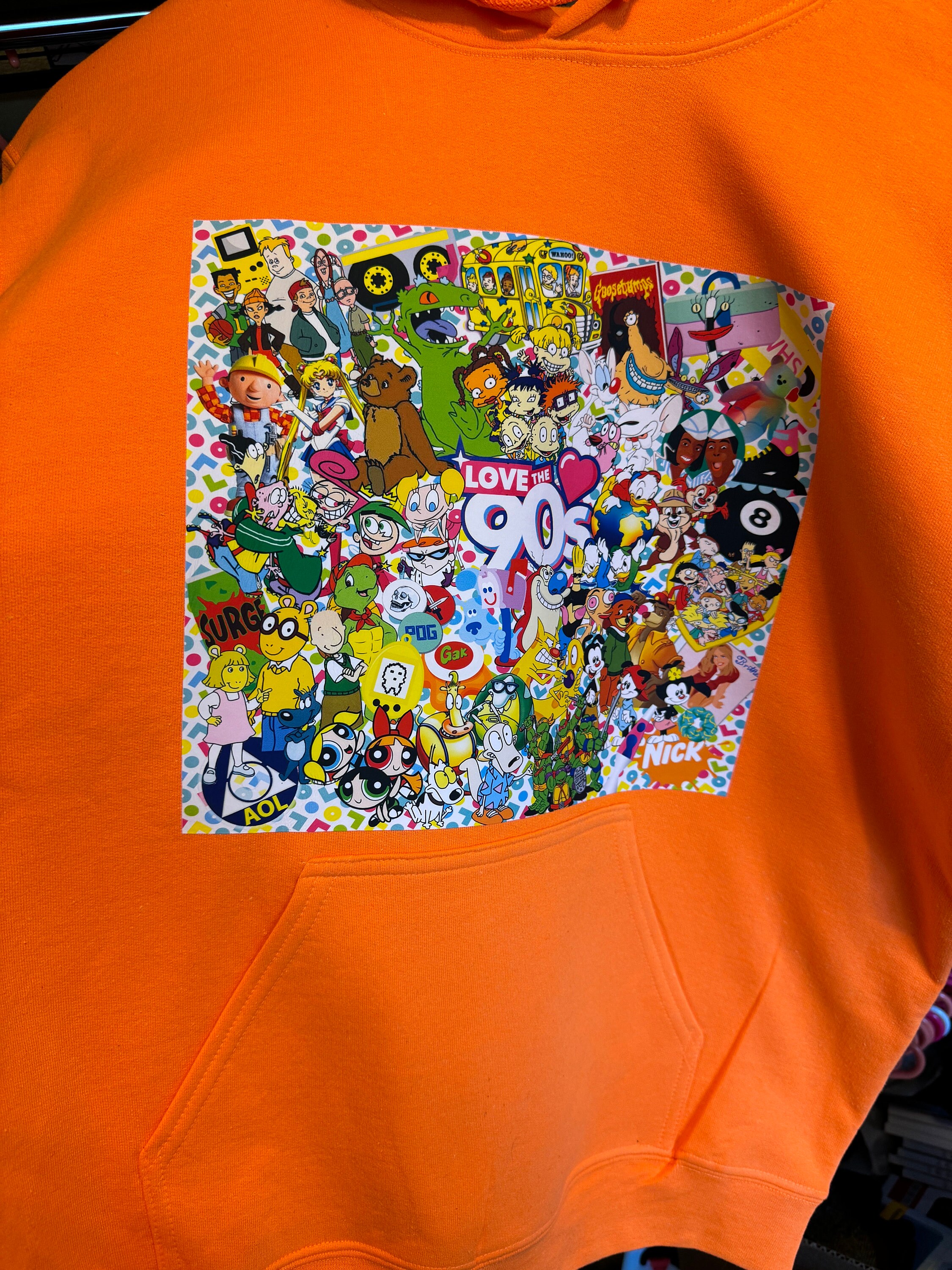 Rugrats hoodie orange deals
