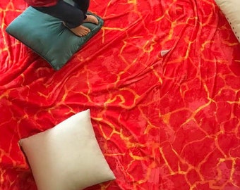 Floor is Lava Velveteen Plush Blanket
