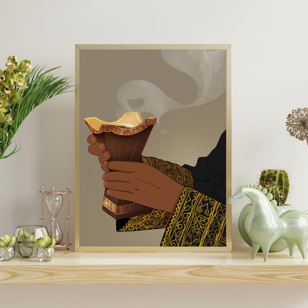 Bakhoor illustration| Incense| Arabic| Somali| Cultural Art| DIGITAL DOWNLOAD | Printable Wall Art |  | Digital File