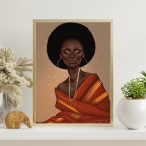 Afrikaanse mode-illustratie: Somalische Hido iyo Dhaqan | DIGITALE DOWNLOAD | Afdrukbare muurkunst |  | Digitaal bestand