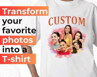 Custom Design T-shirt Personalized Your Own Bootleg Vintage Photo- Perfect gift for Family and Friends