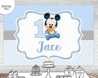 Fondo Mickey Bebe Etsy