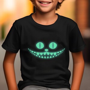 Cheshire Glow in the dark Unisex T-Shirt YOUTH SIZE|halloween tshirts for kids|tees for kids parties|