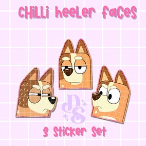 Chilli faces Sticker Set of 3
