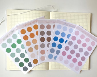 Color Palette Circle Stickers | Planner Scrapbook Stickers