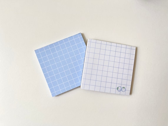 Blueberry Handmade Memo Pad, Cute Stationery Note Sheets