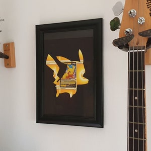 Pikachu Pokemon Karte Silhouette Kunst gerahmt Dekor