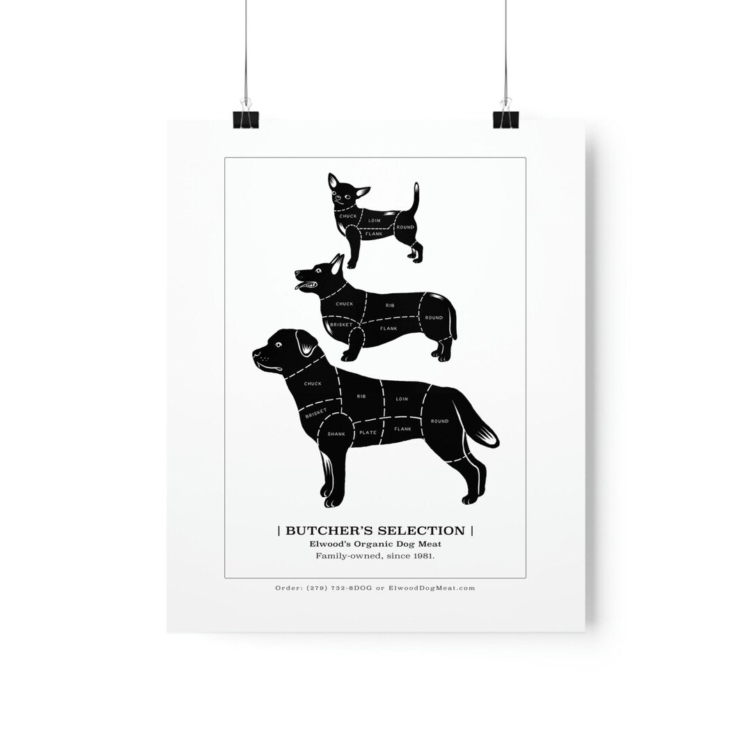 Elwood Farms Traditional Butcher Kitchen Print Butcher Poster Butcher Cuts Diagram Traditional