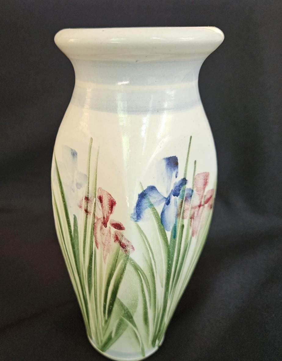 ヴィンテージ 4面花瓶 白粘土 手描き 1980年代 - Etsy 日本