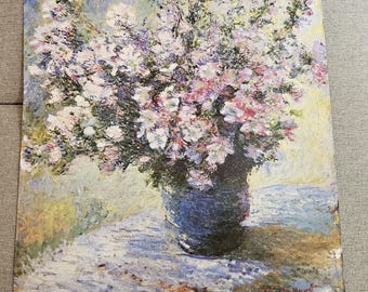 1987 Claude Monet-posterafdruk "vaas met bloemen"