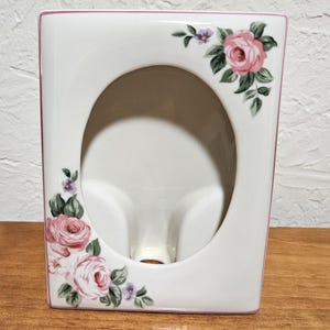 Takahashi Drop-In Ceramic Picture Frame Roses Vintage 1980&#39;s