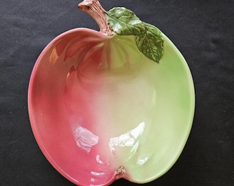 Large Vintage Apple Bowl Made in Portugal