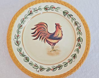 Assiette plate Gallery Rooster vintage
