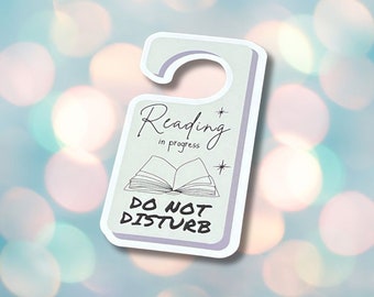 Reading In Progress Vinyl Sticker: Book Lover Laptop Decal