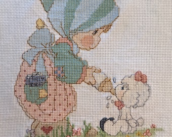 Corderito Preciosos Momentos en punto de cruz