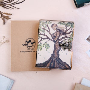 Personalisiertes Leder Journal Notizbuch Mutter der Erde Tagebuch Reisetagebuch für Lehrer Geschenke Leder Notizbuch für Abitur Geschenke