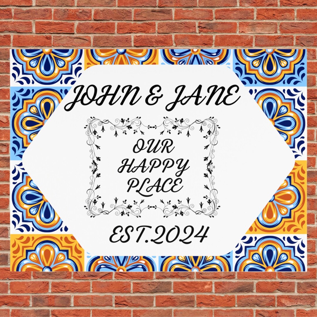 Personalized Ceramic House Number, Custom Modern Address Sign, Artistic ...