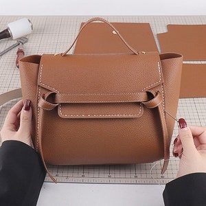 Message Bag DIY Kit. Genuine Leather Craft Kit. Handmade Craft Gift. 