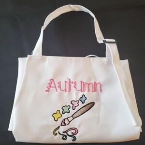 Children&#39;s (girls) personalized Paint apron set (comes with watercolor set and heavy-duty paper)