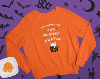Moletom de Halloween Spooky Squad – Caldeirão de Bruxa, Cores Personalizadas