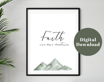 Inspirational Wall Art Decor | Faith Wall Art | Wall Decor Instant Download | Digital Print | Christian Gift | Home Decor