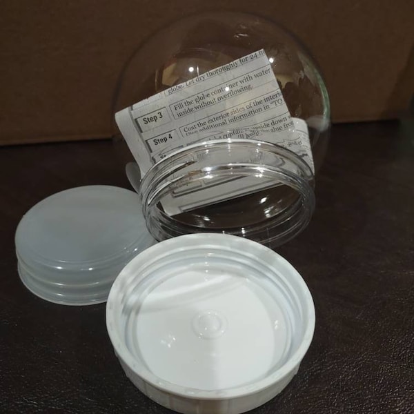 4 New DIY 4" Clear Plastic Snow /Water Globes. Fun For Crafts. New Easy Seal Design -  Fast Free Shipping From New York To All USA States