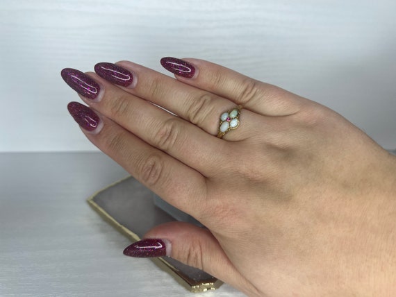 Victorian Opal and Ruby Ring - image 8