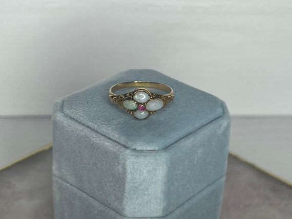 Victorian Opal and Ruby Ring - image 2