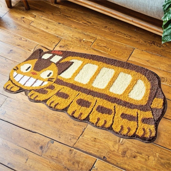 Ghibli | Totoro Cat Bus Mat Rug Carpet Kitchen Floor Door Room Japan Decoration Gift