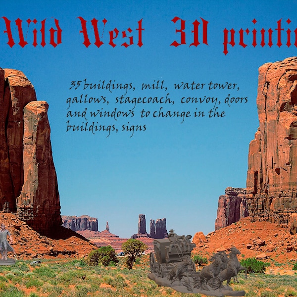 3D STL-bestandsmodel Wild West voor 3D-printen