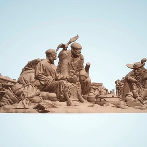 STL Diorama Pirata with a prisonrer / 3D Model for 3D Printing