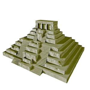 3D STL file model Temple Maya for 3D Printing, diorama, tabletop 6,15mm