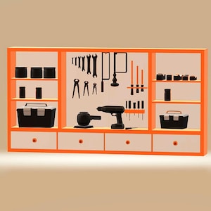 3D STL file model Interior Decor TOOLS  for 3D Printing Resin