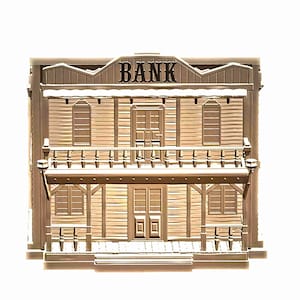 3D STL file model Bank Wild West 3D printing