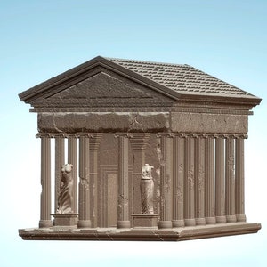 3D STL file  Greek Temple for 3D Printing, Diorama