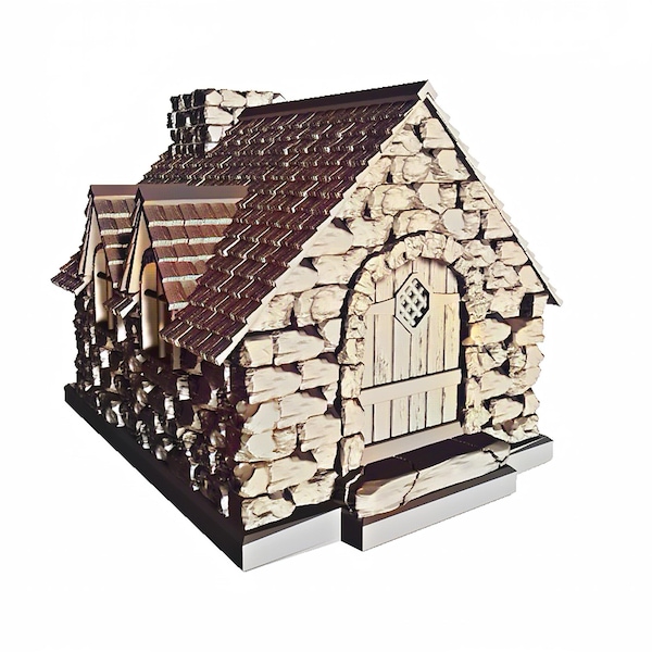 3D STL file model Medieval Word House  B   for 3D printing