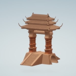 3D STL file model Chinese pagona, diorama, tabletop, wargame for 3D Printer
