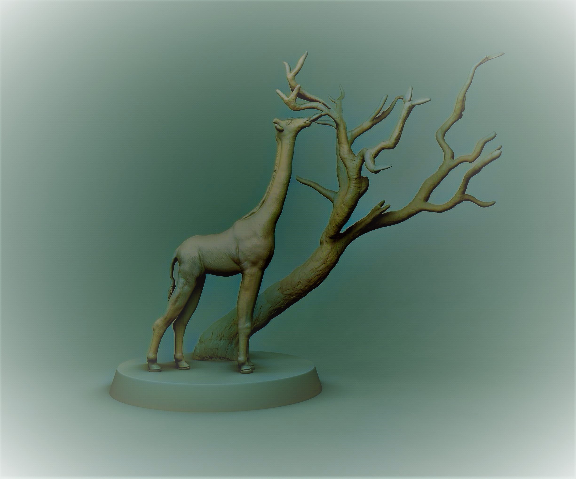 3D STL File Model Giraffe Diorama for 3D Printer Etsy Australia