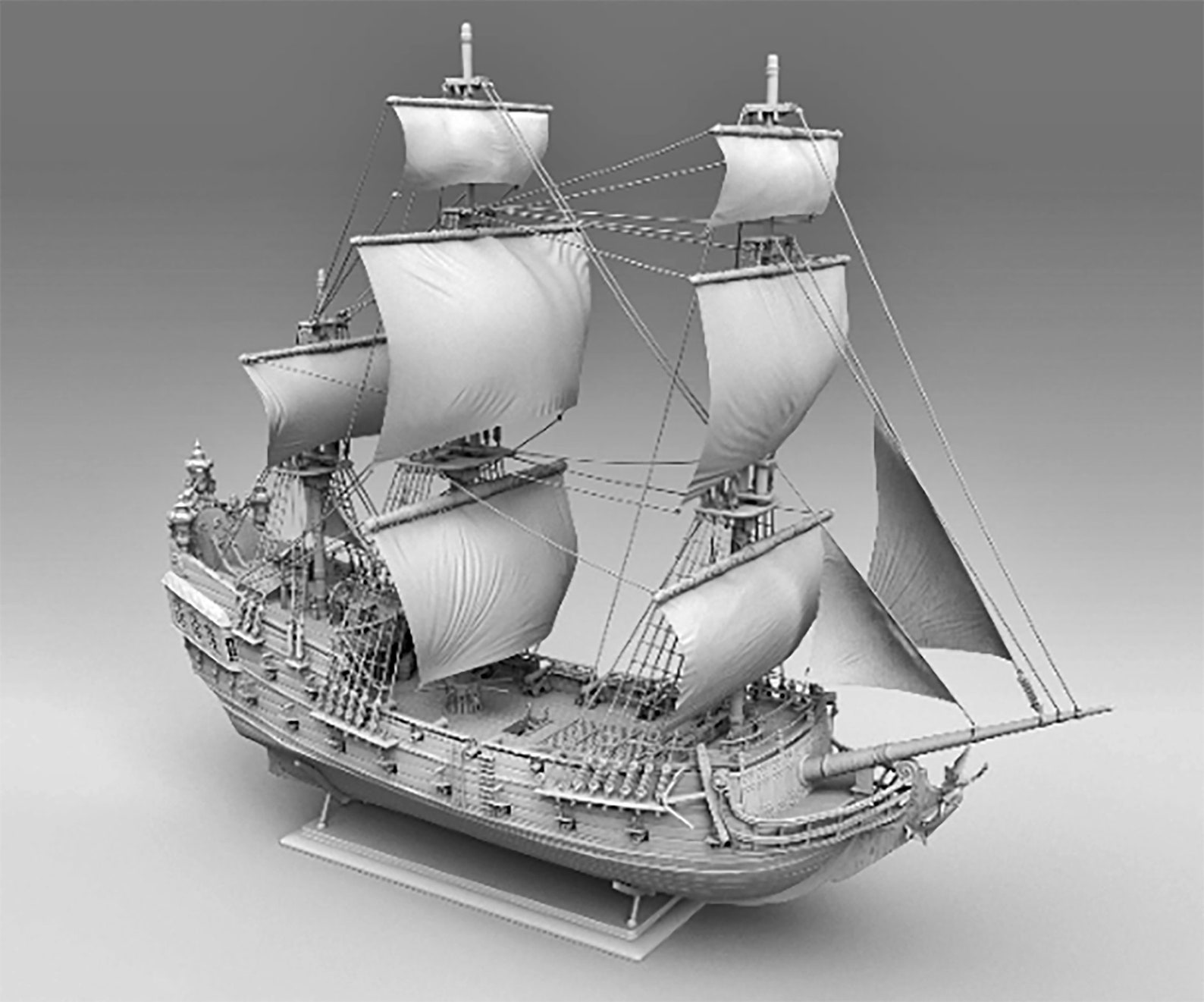 3d Model For 3d Printing Pirate Ship Etsy