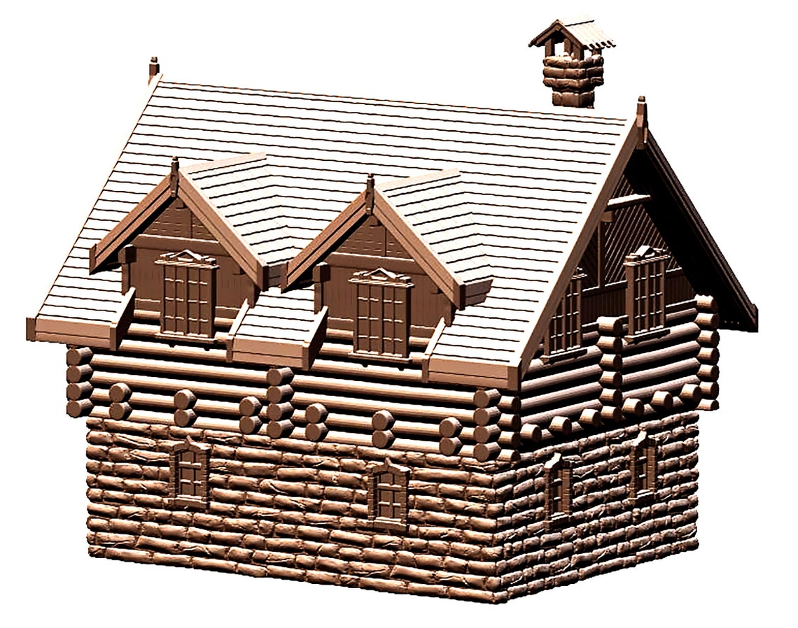 3D STL File Model Slavic Building for 3D Printing - Etsy