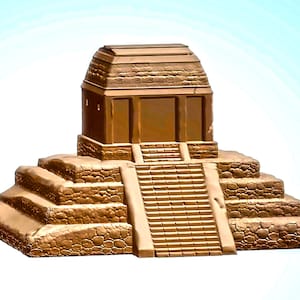 3D STL file model Temple Maya for 3D Printing, diorama, tabletop 6,15mm