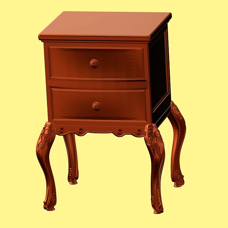 3D STL File Model Interior Decor Retro A Small Side Table 3D Printing