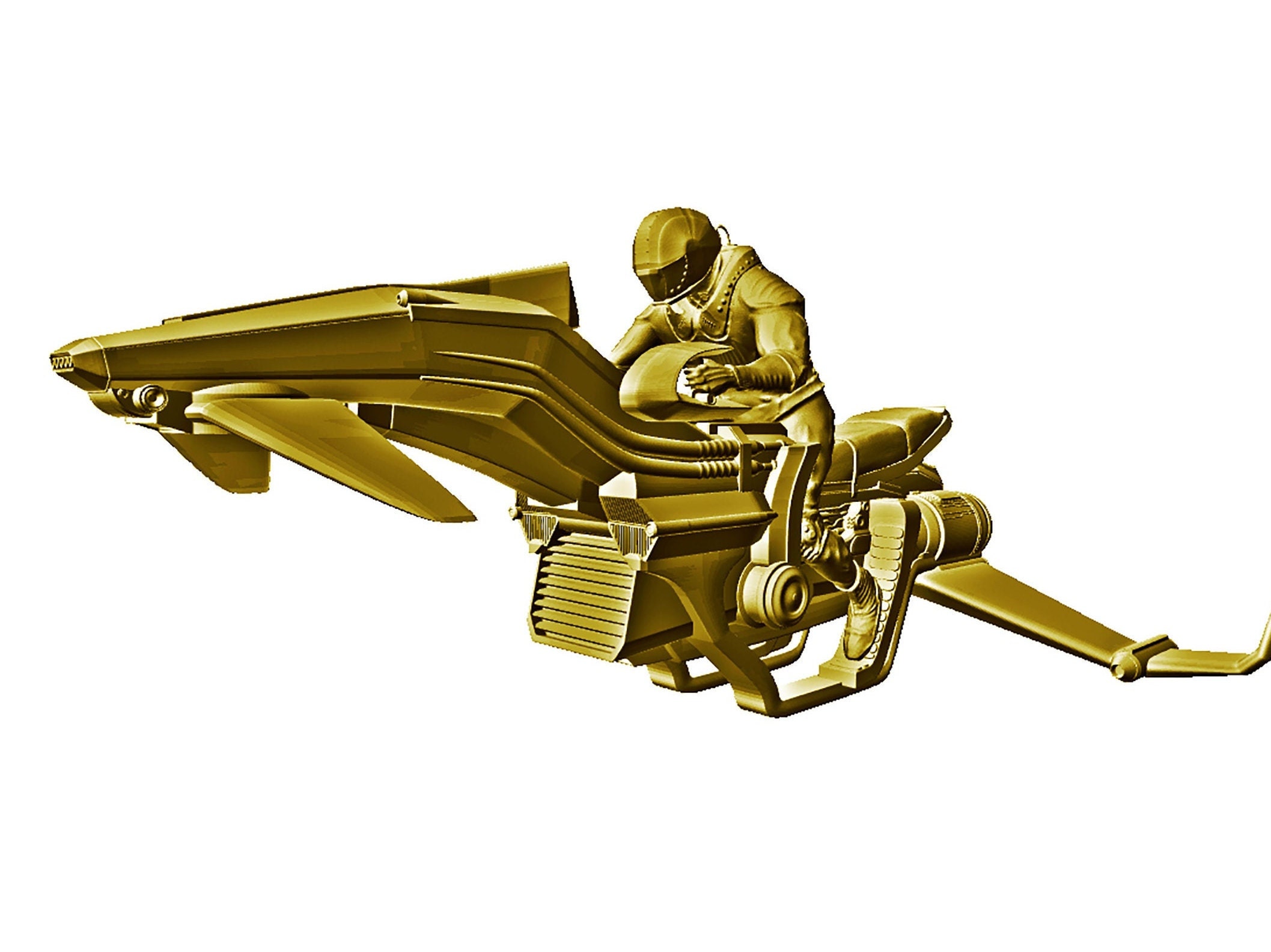 3D STL File SCIFI Spacecraft Bike for 3D Printing Etsy