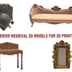 3D STL files models Interior Decor Medieval  for 3D Printing Resin