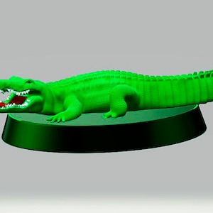 Modelo de diorama de cocodrilo en archivo STL 3D para impresora 3D