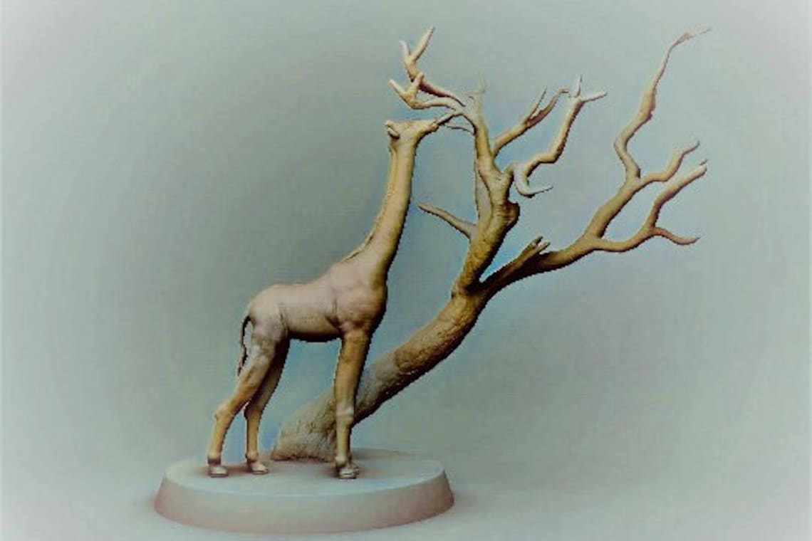 3D STL File Model Giraffe Diorama for 3D Printer Etsy Australia