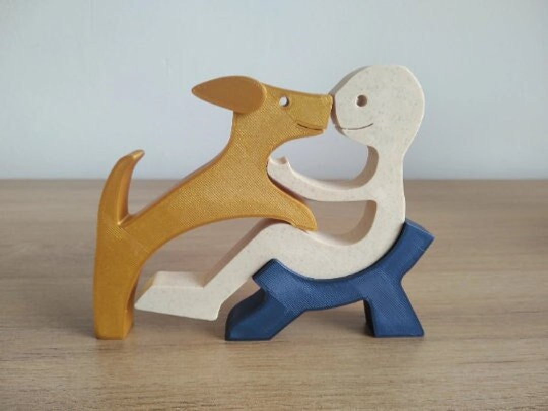 Boy Sitting With Dog Home Decorations Gifts for Friends Etsy