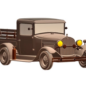 3D STL file model  1930 Ford Model A Fire Truck   for 3D printing