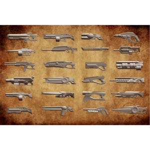 Modelos 3D STL de armas de todos los tiempos, miniaturas para juegos de mesa, para impresión 3D en resina.