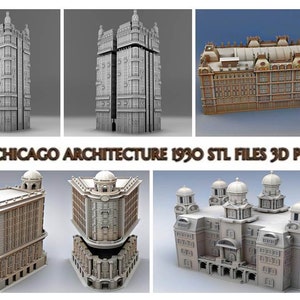 File STL 3D Collezione Retro Chicago Stampa 3D